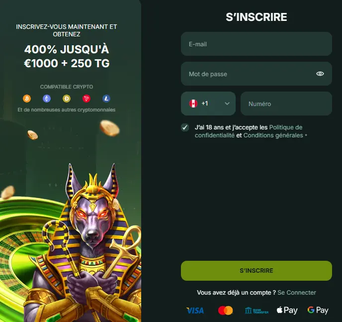 Registratie Betnjet Online Casino